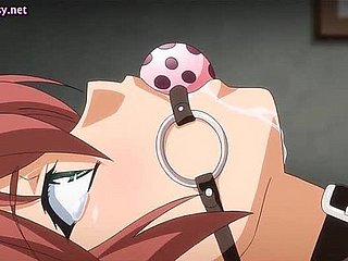Anime lesbianas jugando nail-brush strapon