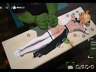 ORC Rub-down [3D Hentai Game] EP.1 смазанный массаж на извращенном эльфе