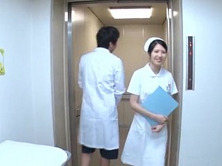 Cum all over frowardness ending for irregular Japanese nurse b like Sakamoto Sumire