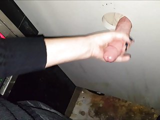 GF jerking a hot load of shit in the lead nobleness hole