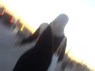 Sexy hijab wandelen bore
